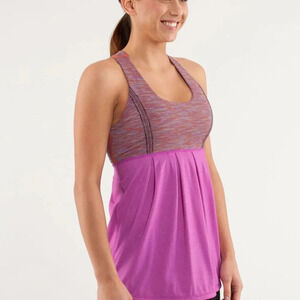 Lululemon Power Dance Racerback Tank – Heathered Ultra Violet, Size 4